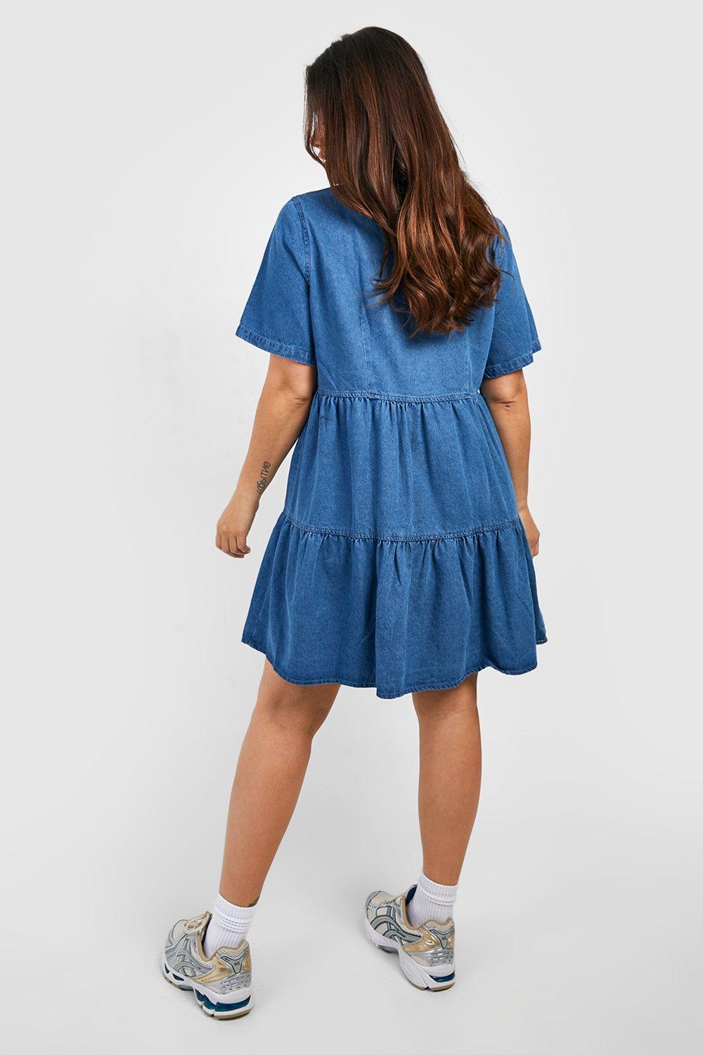 Denim smock 2025 dress uk